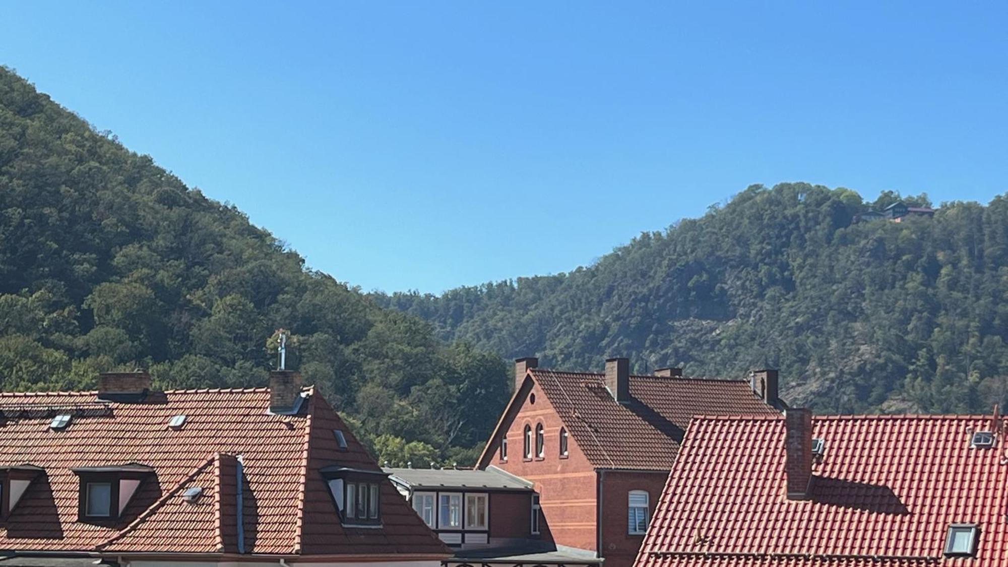 Ferienwohnung Rosstrappenblick Thale Exterior foto